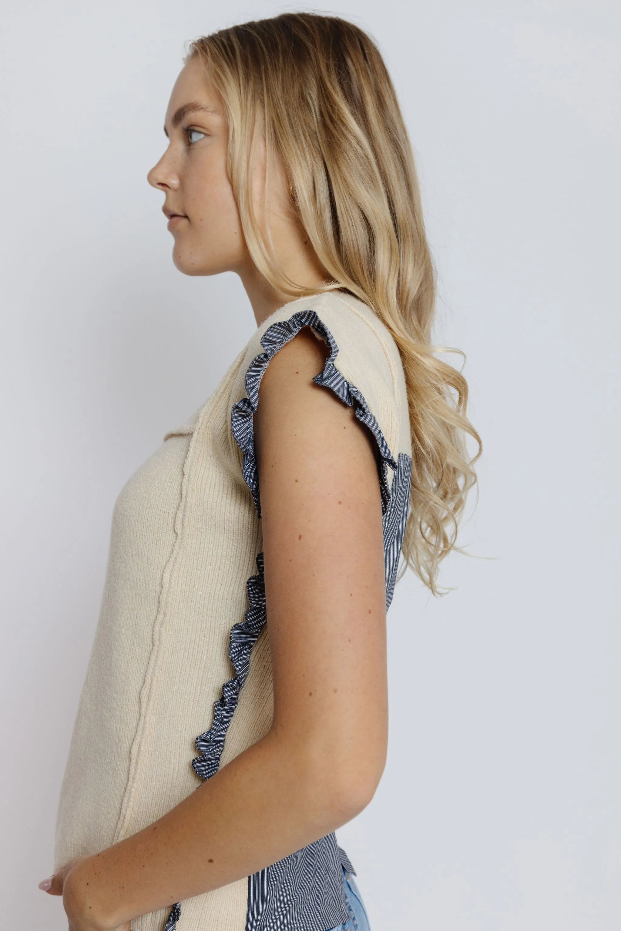 Sonny Sweater Vest in Ivory