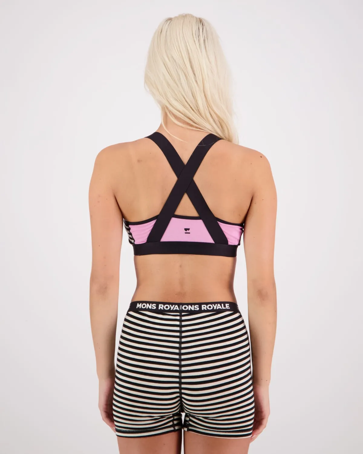 Stella Merino X-Back Bra - Pink Stripe