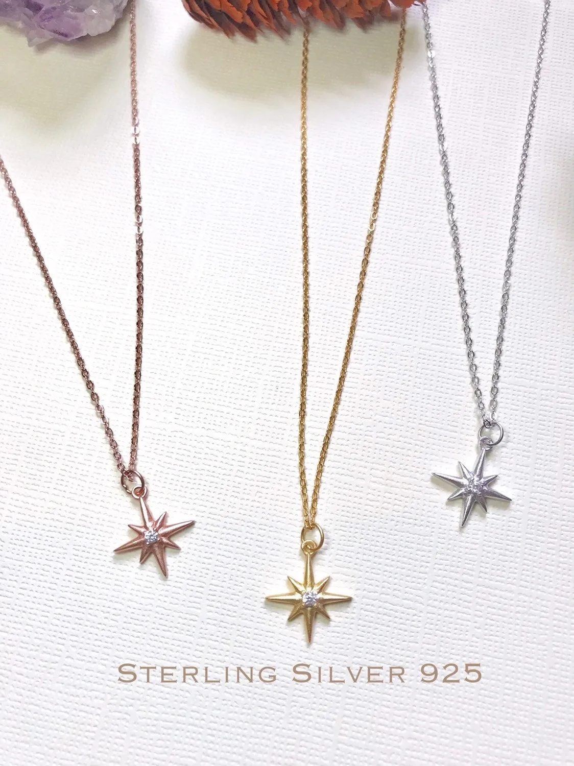 Sterling Silver North Star necklace