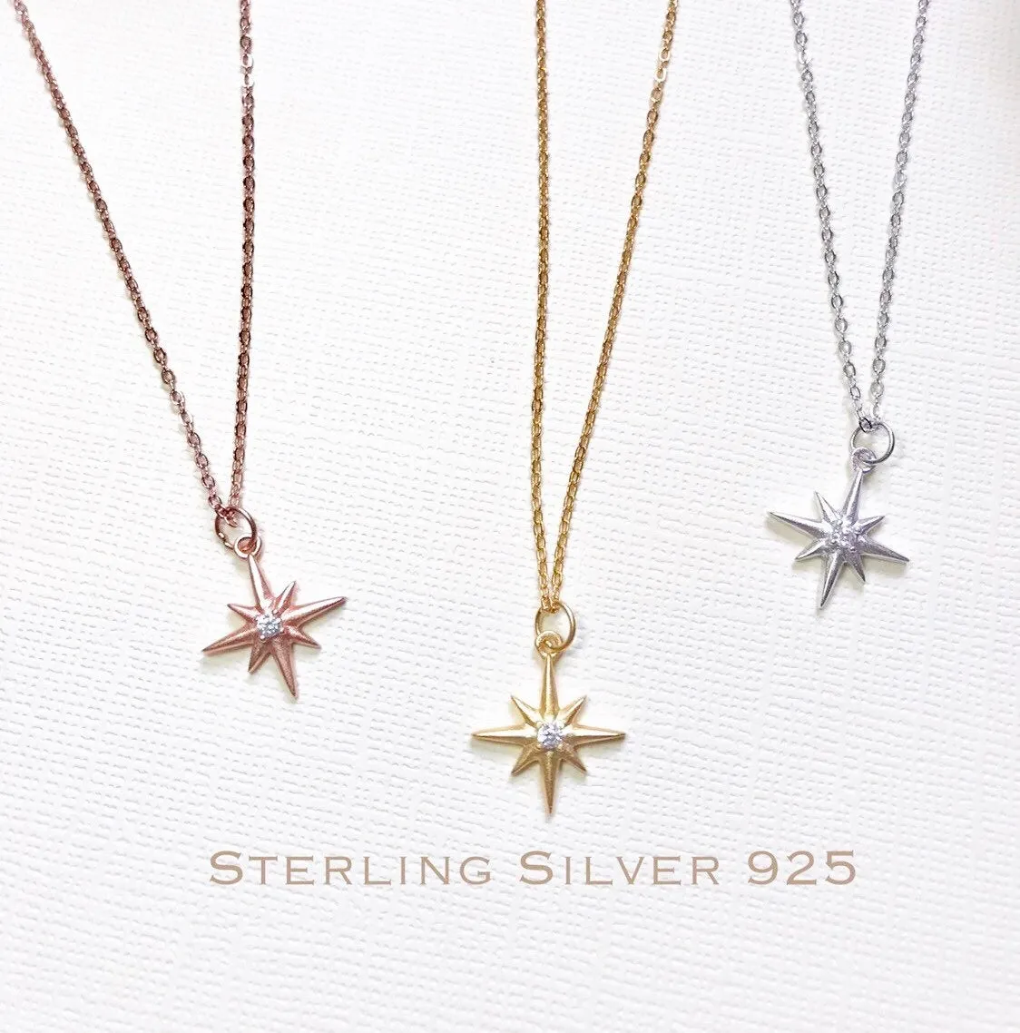 Sterling Silver North Star necklace