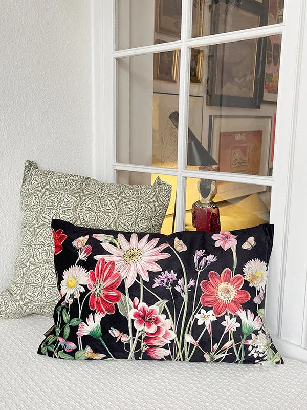 Summer Floral Velvet Cushion