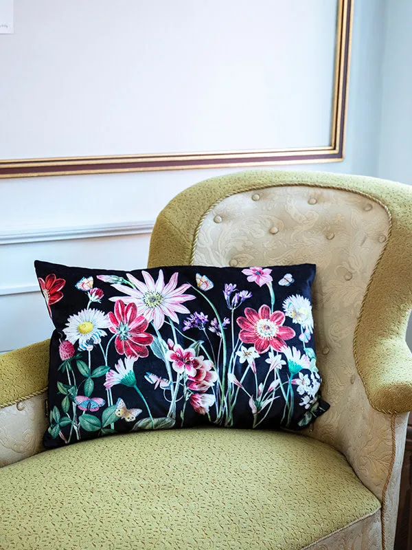 Summer Floral Velvet Cushion