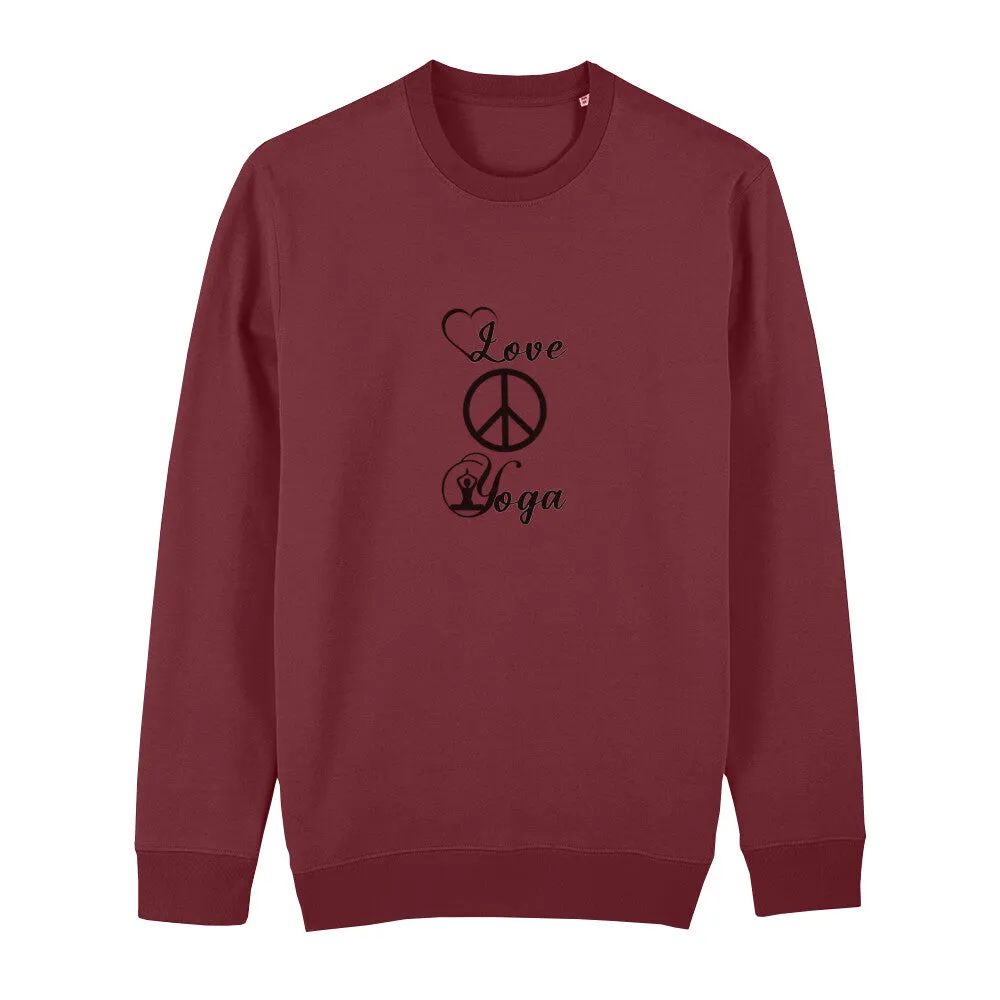 Sweatshirt Bio - Love Peace Yoga -