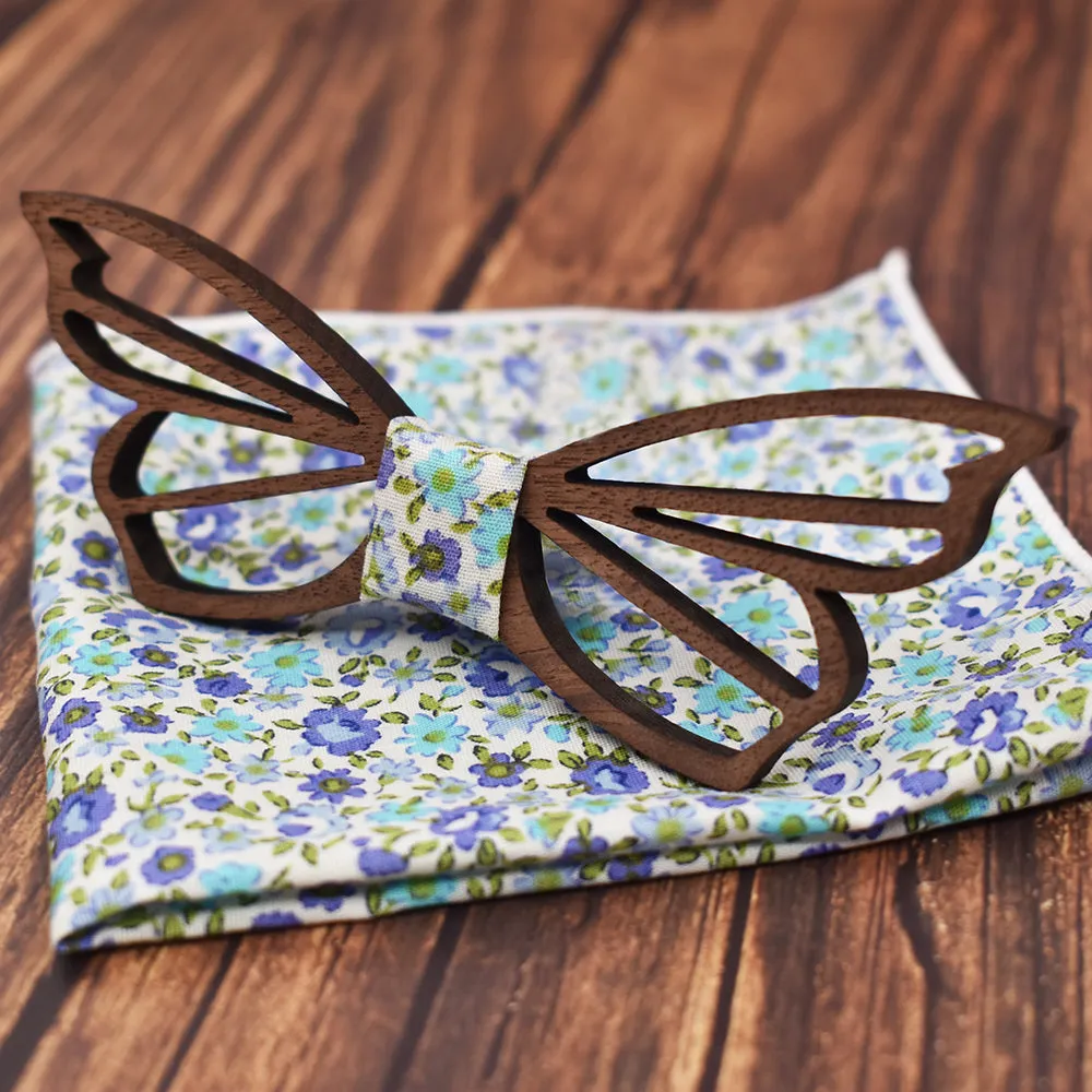 Viceroy Butterfly Wooden Bow Tie Set