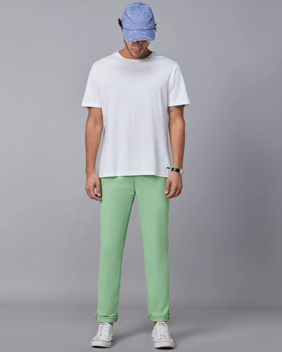 Weekend Vibe Stretch Chinos - Light Green