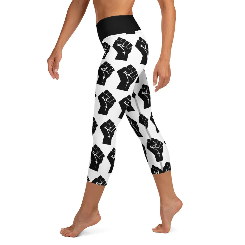 Yoga Capri Leggings raised fist