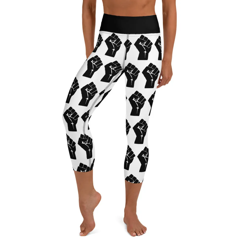 Yoga Capri Leggings raised fist