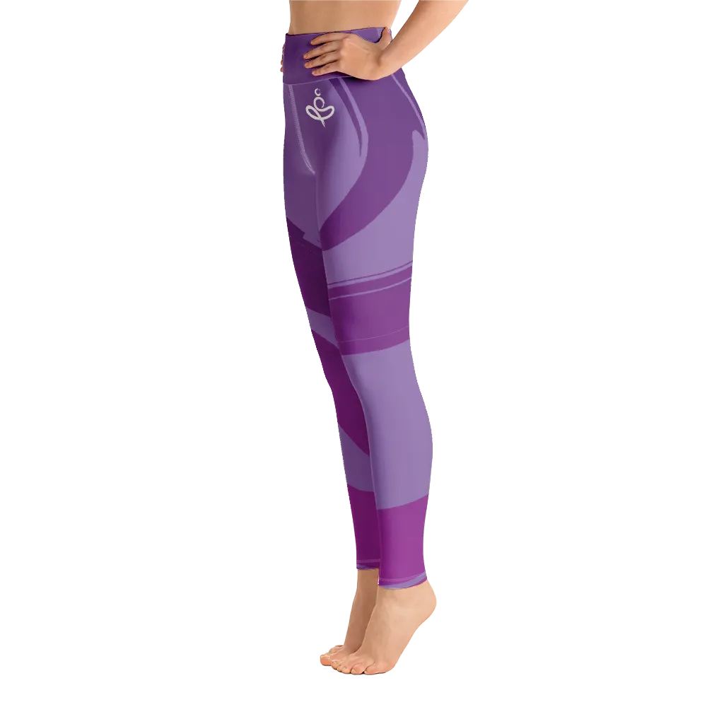 Yoga on the Beach (YOTB) - Purple - Yoga Leggings with waistband